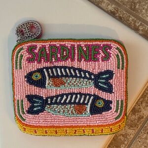 Colorful Beaded Sardines Coin Purse